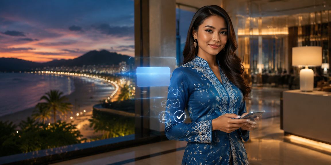 Wanita berbaju kurung menerima ganjaran VIP eksklusif di Pulau Pinang dengan senyuman gembira