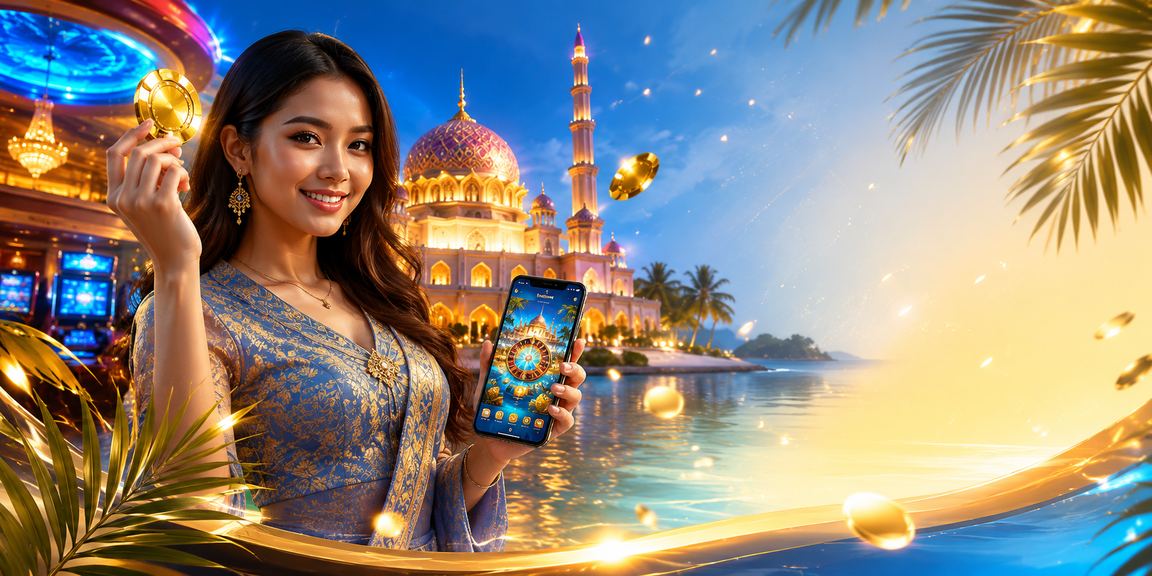 Aplikasi kasino dalam talian diakses dari telefon pintar di Putrajaya dengan gaya Melayu
